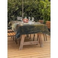 thumbnail image 4 of 52x70 Inch Outdoor Tablecloth with Umbrella Hole Zipper Rectangle Golden Forest Deer Rectangular Tablecloths Outside Waterproof Fantasy Vintage Nature Scenery Patio Table Cloth Cover for Picnic Party, 4 of 8