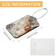thumbnail image 5 of Luggage Tag, Travel Tags, Handbag Tag - Square PU Leather 2 Pack with Privacy Cover and Stainless Steel Ring - Suitable for Travel, Backpack, Handbag [Amazon Approved] Marble Texture, 5 of 7