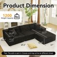thumbnail image 6 of SaniCosi 108" Cloud Sectional Couch Sofa with L-Shape Chaise, Modern Modular Sofa Couch with Deep Seat, Upholstered Couches for Living Room Bedroom, No Assembly Required, 6 of 7