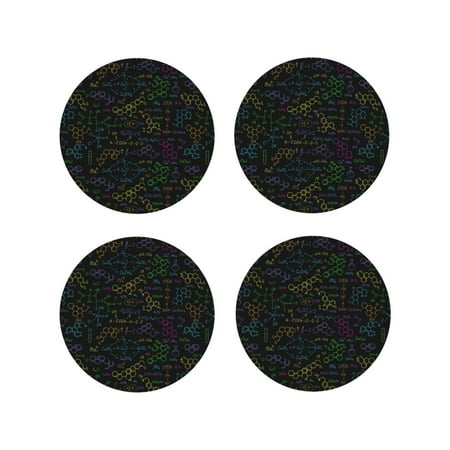 

Tideii Chemistry Formulas for Leather Coasters 4 Pieces Anti-fouling and Anti-scalding Decorative Coasters Suitable for Restaurants Kitchens Coffee Shops-Round Shape