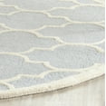 thumbnail image 3 of SAFAVIEH Cambridge Kevin Geometric Wool Area Rug, Light Blue/Ivory, 6' x 6' Round, 3 of 6