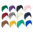 thumbnail image 3 of Jygee African Turban Ingenious Pre-Tied Stylish High Elastic Fashion Headwear Headwraps Head Cover Hair Wraps for Women Green, 3 of 5