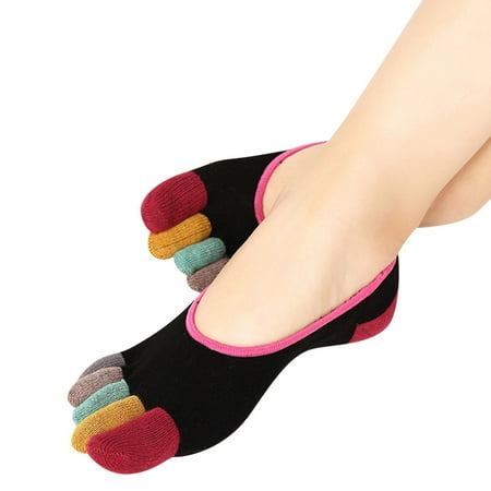

Qufokar Boys Polka Dot Socks Short Compression Socks Women Womens 5 Toe Colorful Yoga Sport Non Slip Soft Breathable Mage Toe Socks