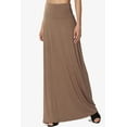 thumbnail image 3 of TheMogan Women's S~3X Casual Draped Jersey Foldable Waist Relaxed Long Maxi Skirt, 3 of 7