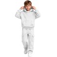 thumbnail image 6 of Mooqilaa Boys Activewear Outfit Sets, Fleece-Lined Casual Long Sleeve 2 Piece Boys Clothing Sets Size 13-14 Years White, 6 of 6