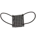 thumbnail image 2 of DIVEGEAR Nylon-Fiberglass Diving Weight Retainer Plate - Lightweight 43g Secure Fit with Pyramid Anchor Points & 2 Latex Elastic Straps, Easy BCD Webbing Installation, 3.3x2.9x0.4 inches, Black, 2 of 5