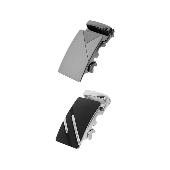 Fashion Mens Alloy Belt Buckle Automatic Slide Buckle for 3.5cm Leather Belt 2pcs