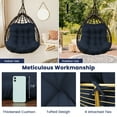 thumbnail image 7 of Egg Chair Cushion Replacement, Waterproof Hanging Basket Seat Cushion, U-Shape Swing Chair Cuhsion 37x49 Inches for Indoor Outdoor Patio Porch Furniture (Only Cushion), 7 of 7