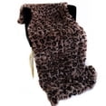 thumbnail image 3 of Plutus Brown Leopard Faux Fur Luxury Throw Blanket, 3 of 3