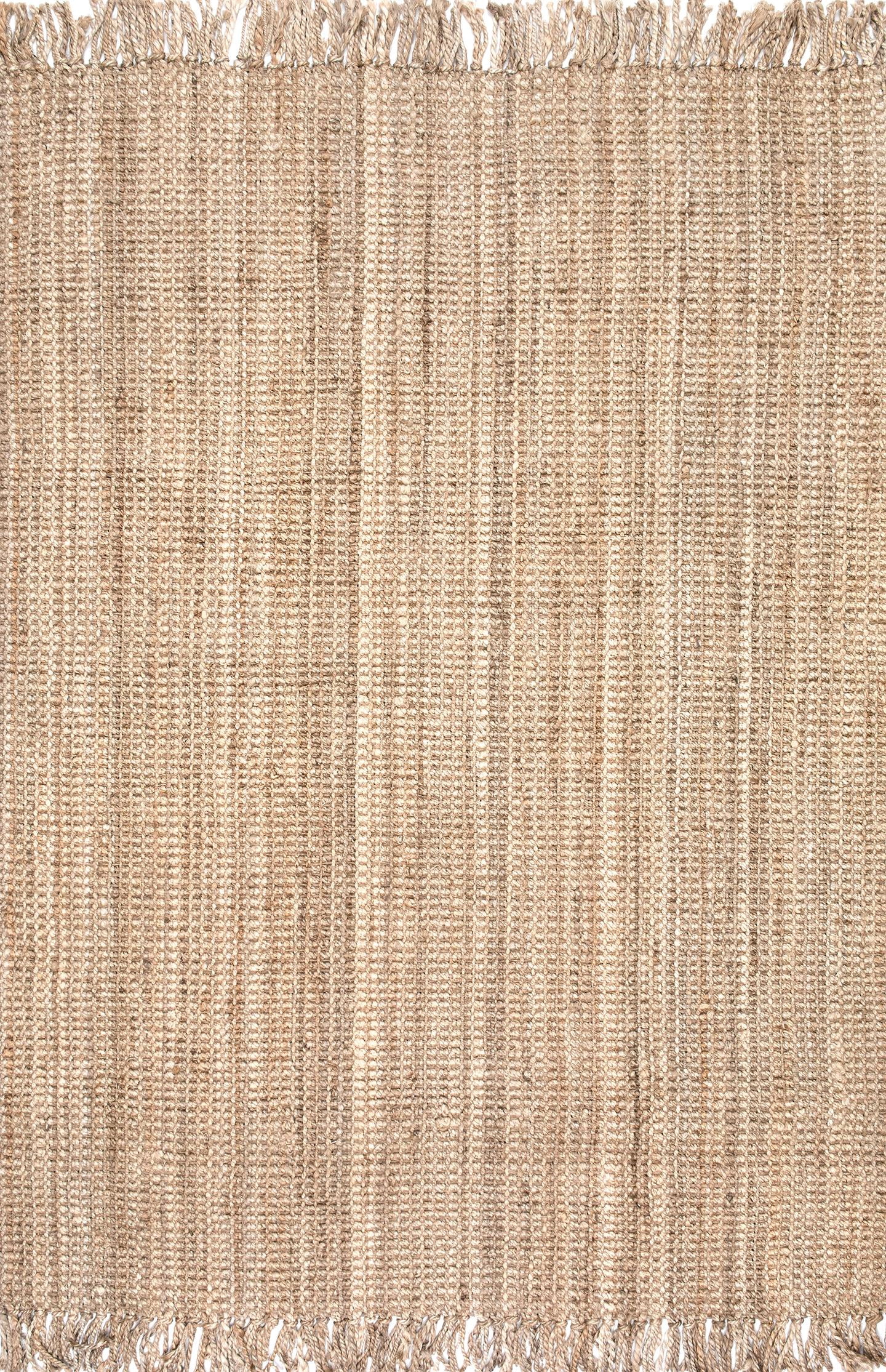 nuLOOM Daniela Chunky Jute Natural 9' 6" x 12' 6" Farmhouse Area Rug