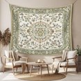 thumbnail image 2 of Sage Green Small Tapestry for Bedroom Wall Hanging Tapestry,Southwest Tribal Antique Boho-Chic Heritage Ceiling Backdrop Tapestries Poster Blanket Wall Decor for Teens Room Living Room Dorm 23" x 28", 2 of 8