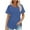 Blue, variant on Summer Tops Women Round Neck Tshirts for Women Short Sleeve Top Trendy Tops for Women 2025 Shop All