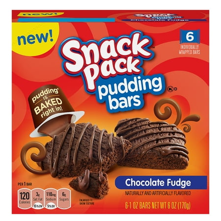 Snack Pack Chocolate Fudge Pudding Bar (6 Count)