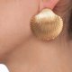 thumbnail image 3 of Pendientes llamativos de aro grueso chapados en oro, grandes, minimalistas, ligeros, redondos, joyería para mujeres, regalos de boda Rojo Verde, 3 of 4