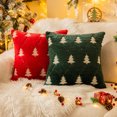 thumbnail image 1 of Christmas Tree Embroidered Throw Pillows Set of 2 Packs, Winter Soft Fluffy Christmas Decorative Throw Pillow Covers Decor for Home Sofa Couch Bed Room, 1 of 6