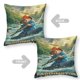 thumbnail image 2 of Paddington en Perú Fundas de almohada de terciopelo con tema, regalos de funda de almohada, decoración para el hogar, cojín de lanzar, regalo de cumpleaños para fans y parejas. 50cm x 50cm., 2 of 6