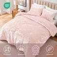 thumbnail image 6 of Regency Heights Full/Queen Cozy Velvet Comforter Sets, Luxury 3-Piece All-Season Bedding, Bed Set with Shams，Lotus Pink, 6 of 8