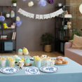 thumbnail image 4 of Decoración Floral de Cumpleaños - Vajilla Desechable con Flores Azules y Blancas, 4 of 7