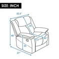 thumbnail image 3 of PU Leather Reclining Living Room Sofa Set, Manual Chair for Living Room （Recliner chair）, 3 of 9