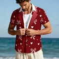 thumbnail image 6 of Stamzod Shirts for Men 2026 Valentine's Day Short Sleeve Summer Hawaiian Shirt Lover Heart Mens Vacation Outfits Red D M, 6 of 9