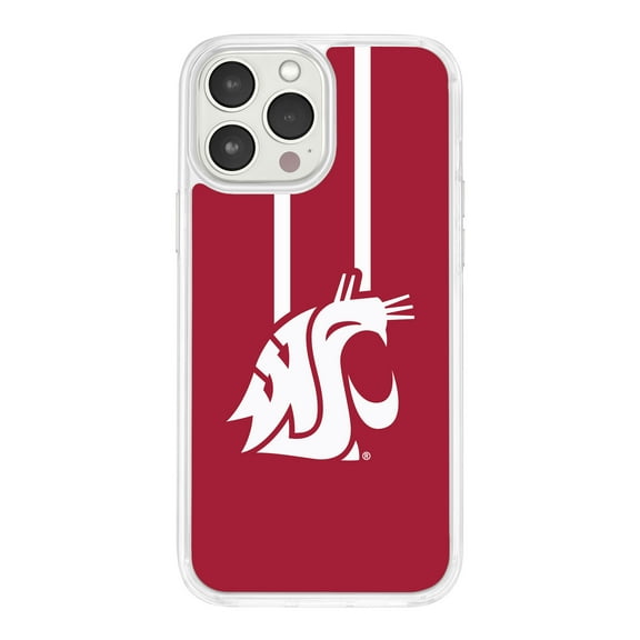 Washington State Cougars HD Phone Case Compatible with MagSafe Apple iPhone 16 (Stripe) by Affinity Bands