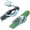 Black + Green, variant on Split-Type 6-in-1 Combo Camping Flatware Mess Kit, Detachable Spoon Fork Knife Multi Utensil Set in Red Blue, Packed with Carry Bag for Outdoor Camping & Travel Use