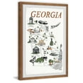 thumbnail image 2 of Marmont Hill Illustrated Map of Georgia Framed Wall Art, 2 of 6