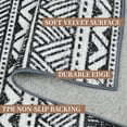 thumbnail image 2 of ZACOO 2' x 6' Boho Moroccan Runner Rug Vintage Diamond Rug Washable Non-Slip Distressed Mat Indoor Carpet for Bedroom Kitchen, Black White, 2 of 5