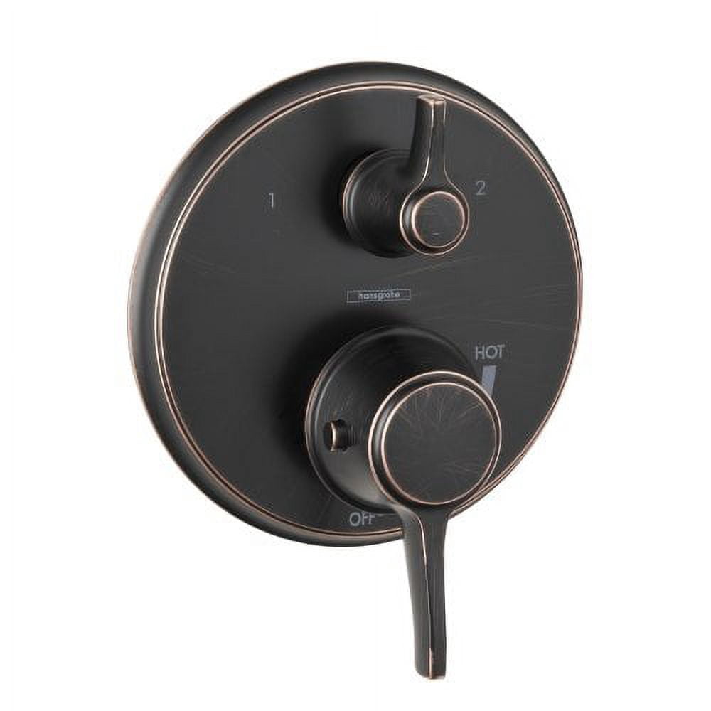 Hansgrohe Ecostat Classic Pressure Balance Trim with Diverter, Round in Chrome