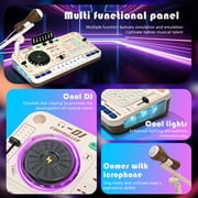 Cool Toys - Toddler DJ Table, Electronic DJ Mixer Toy with Sound Effects, Lights & Recording, Musical Instruments Toys for 3-8 Boys Girls