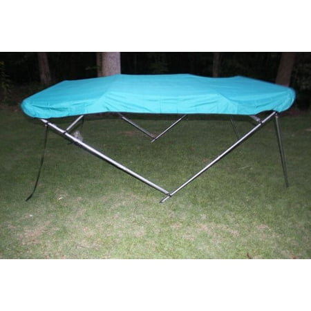 New Vortex TEAL Pontoon / Deck Boat 4 Bow Bimini Top 12' Long, 8'wide, Easily Fits 91-96