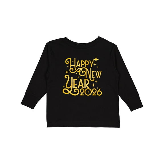 Inktastic Happy New Year 2026 Boys or Girls Long Sleeve Toddler T-Shirt