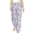 thumbnail image 2 of Goofa Lavender Flowers Printed Soft Pajama Pants for Women, Wide Leg Comfy Casual Lounge Yoga Pants-XX-Large, 2 of 9