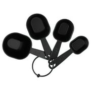 Mainstays 8-Piece Measuring Cup and Spoon Set - Durable, Space Saving Kitchen Essential, Black
