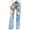 Blue, variant on utcoco Women's Baggy Distressed Ripped Jeans Blue-8