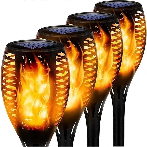 Solar Light Outdoor Outdooded, Flickering Flames Light Solar Garden Lights Solar Lightscape Lighting Dusk to Dawn Auto on/Off Security Light Light