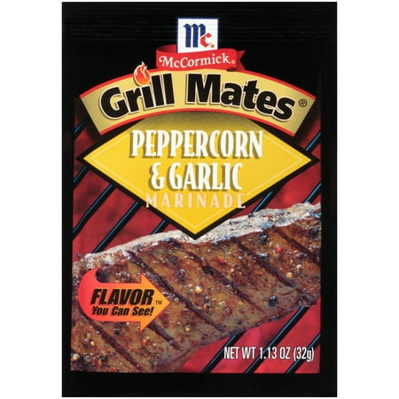 (4 Pack) McCormick Grill Mates Peppercorn & Garlic Marinade Mix, 1.13 (Best Meat Marinade For Grilling)