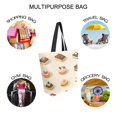 thumbnail image 7 of FORMRS Womens Canvas Tote Bag with Zipper Inner Pocket Shoulder Handbag, Red Cakes, 7 of 7