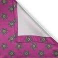 thumbnail image 6 of Ambesonne Hot Pink Valance & Curtain, Windmill Seem Flowers, 55"x30", Hot Pink Green and Blue, 6 of 6