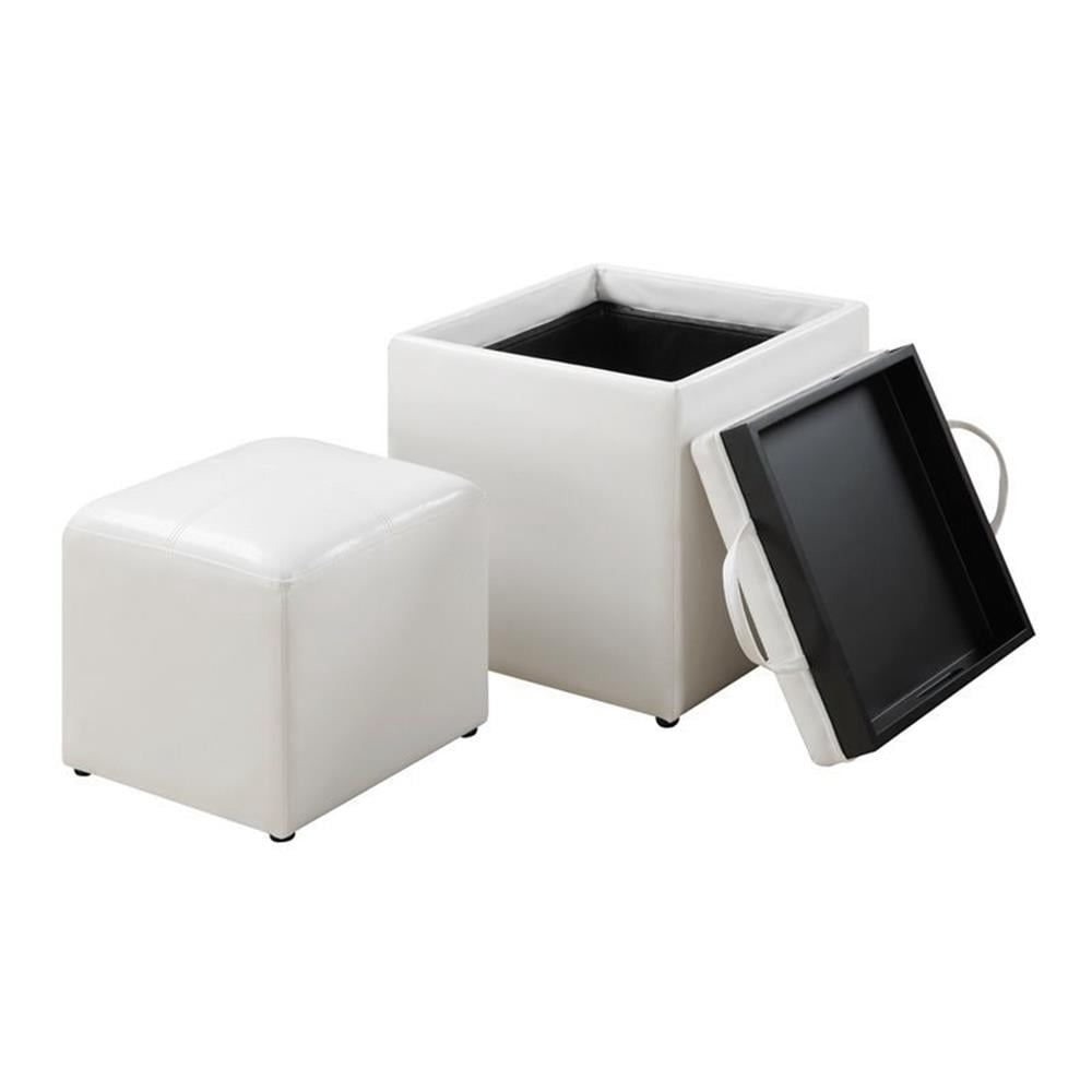 Convenience Concepts Designs4Comfort Park Avenue Single Ottoman with Stool , Multiple Finishes