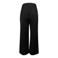 thumbnail image 3 of HomeGardon Womens Elastic High Waisted Palazzo Light Weight Loose Pants Casual Wide Leg Long Lounge Pant Trousers with Pocket Black,S-XXXL, 3 of 4