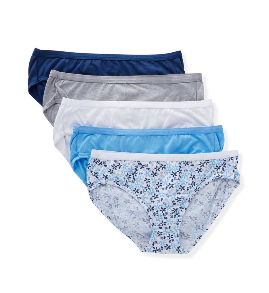 M Tagless Assorted New 5 Pack Hanes Ultimate Womens Hipsters Panties Size 6