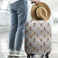 thumbnail image 2 of Gray Highland Cow Flower Boot Pattern Luggage Cover Fashion Suitcase Cover Baggage Covers Fit 25-28 Inch Luggage (Go Travel), 2 of 5