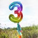 thumbnail image 4 of Birthday Number Balloon 40Inch Large Number Balloons, Rainbow Number 3 Balloon for Birthday Decorations (Number 3 ), 4 of 4