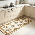 thumbnail image 4 of VMWMSSR Floral Rectangular Area Rug Vintage Floral Print Non Floor Mat Washable Indoor Runner Carpet Living Room Bedroom Entryway Home Decor Floor Accessory(Yellow-23.62"x35.43"), 4 of 5