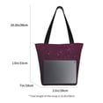 thumbnail image 4 of Horeoi Dark Purple Glitter Print Shoulder Bag for Women Large Capacity Zipper Tote for Shopping Beach Travel Gym with Inner Pocket, 4 of 7