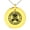 Gold, variant on Stainless Steel Bio Zombie Outbreak Response Team Engraved Small Medallion Circle Charm Pendant Necklace