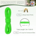 thumbnail image 2 of Uxcell Archery D Loop Rope, Bow String D Loop Rope with Brass Nock Points 10 ft & Bright Green -Fitting for (Compound Bow Strings), 2 of 7