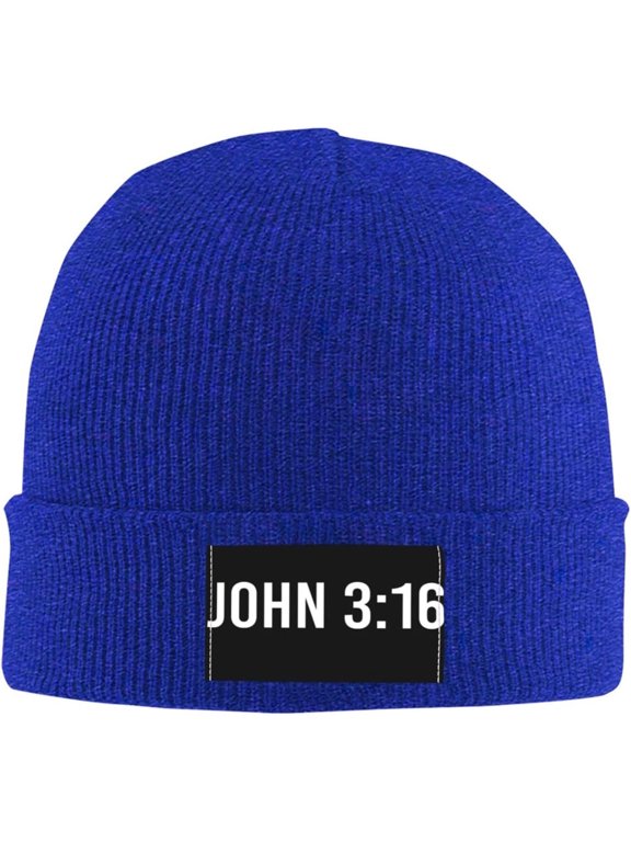 Beanies,John 3:16 Believer,Jesus Beanie Hat for Women Men Knit Skull Cap Winter Hat Knitted Hat Slouchy Hat Black