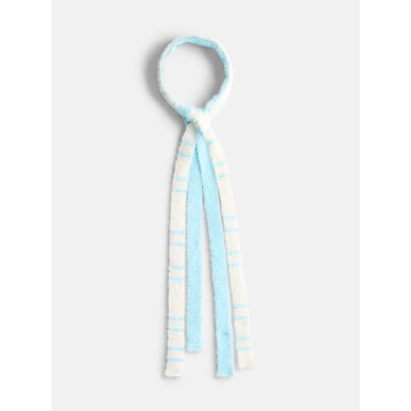 No Boundaries Women's Skinny Scarf, Starlight Blue Stripe